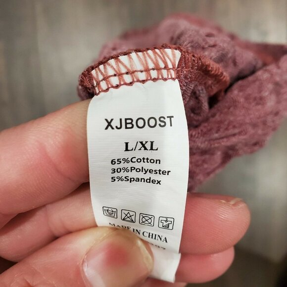 Womens Quilted Burgandy Tank Top Size L/XL Light Weight Summer Top Shirt - Picture 6 of 8